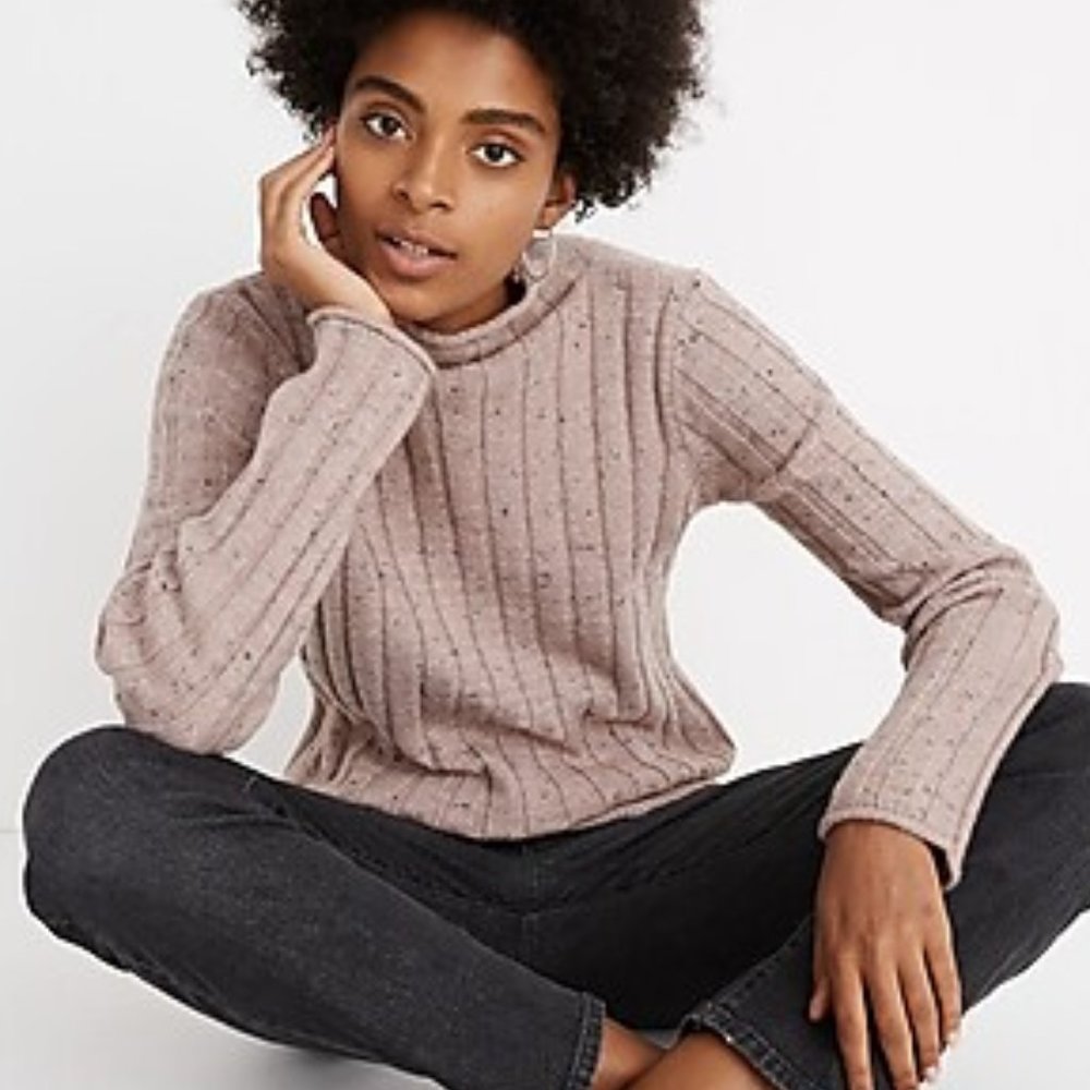 Madewell Donegal Evercrest Turtleneck Sweater in Coziest Yarn NWT